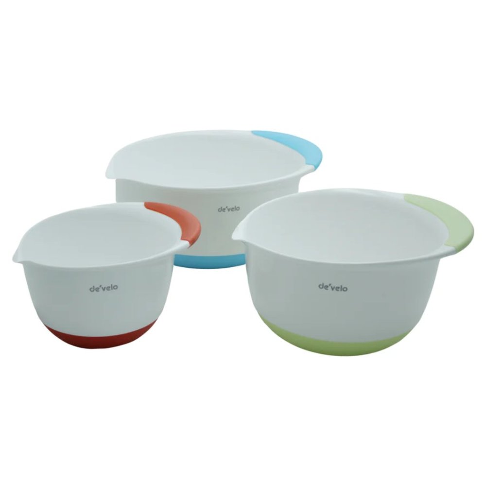 3 Piece Plastic Mixing Bowl